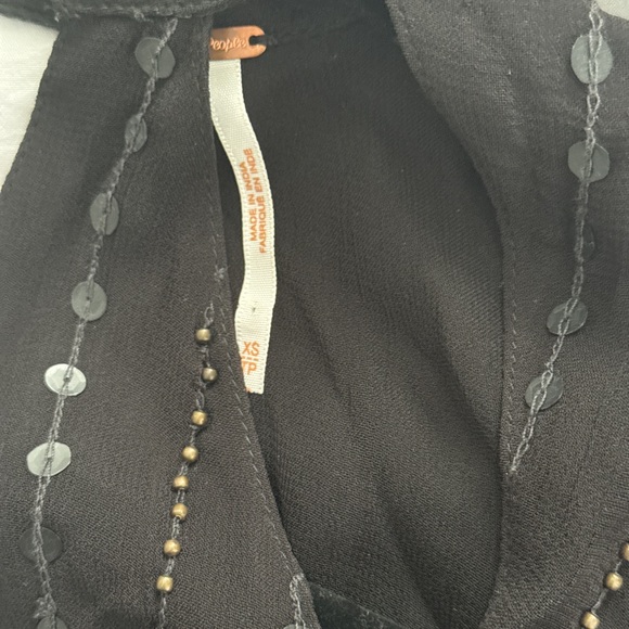 Free People Young Love Embellished Blouse Top | XS | Excellent Condition - Picture 6 of 9